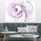 Designart - Billowing Smoke Purple - Abstract Canvas art print